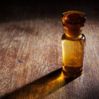 An antique and vintage glass bottle of iodine supplement