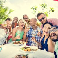 Group of people dining out