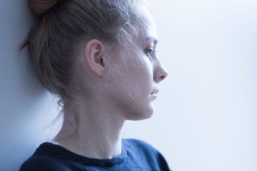 Portrait of a young female with PTSD